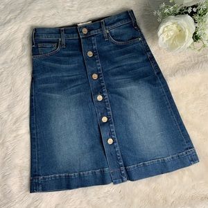 Anthropologie Jean buttoned Skirt